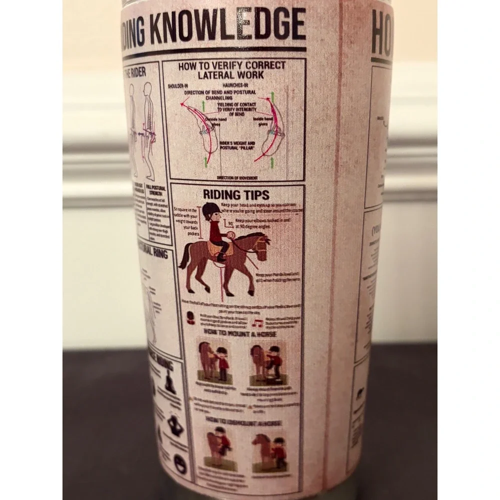 Horse Riding Knowledge Insulated Tumbler Stainless Steel Equestrian Travel Mug